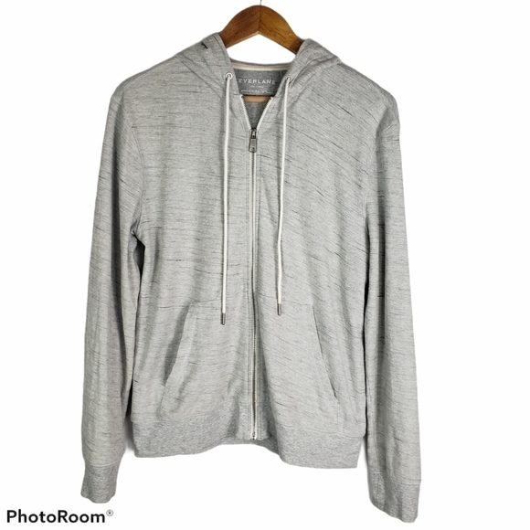 Everlane Gray French Terry Full Zip Hoodie Sz S - Picture 1 of 8